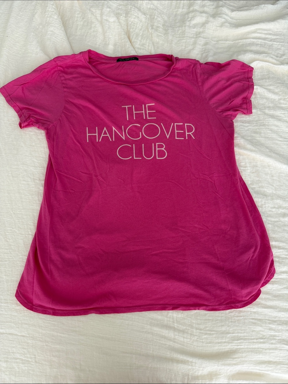Wildfox Hot Pink 'The Hangover Club' Short Sleeve Graphic Tee